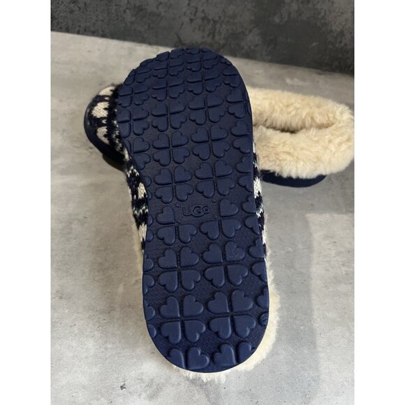 Women’s Ugg blue heart slip Ons shearling fur Lined Clogs size 6 - Picture 5 of 16